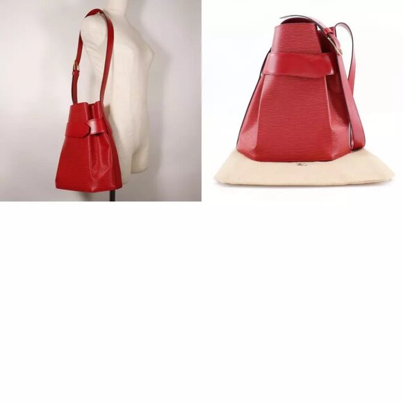 LOUIS VUITTON Sack de Paul Shoulder Bag Castilian red Red Epi - Picture 2 of 12